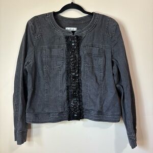 Women's Christopher & Banks Denim Embellished Jacket